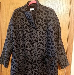Grey and Black Leopard Coat-never worn!